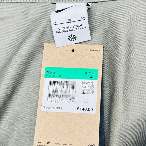 Nike Life Woven Harrington Jacket 'Light Army' FN3230-320 size XL - Picture 3 of 4